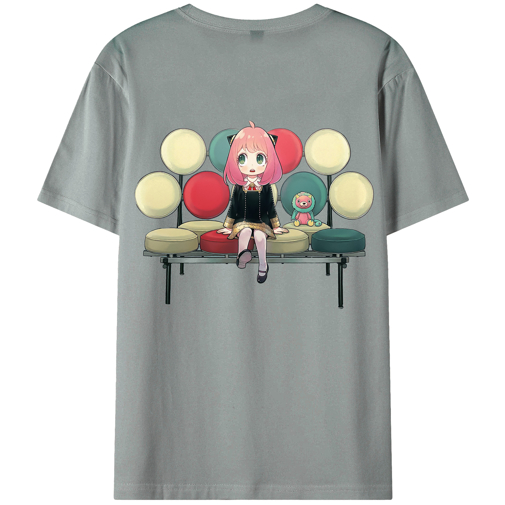 （画像用） SPY×FAMILY间谍家家酒 綿100％ メンズ半袖Tシャツ（バックプリント） 通気性